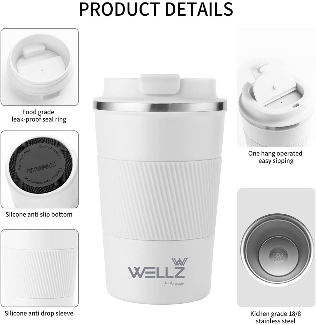 Coffee Mug with Silicone Grip 380ml