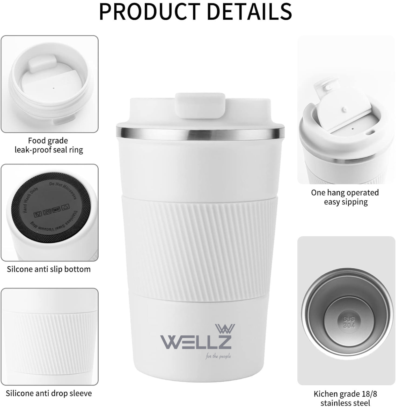 Coffee Mug with Silicone Grip 380ml