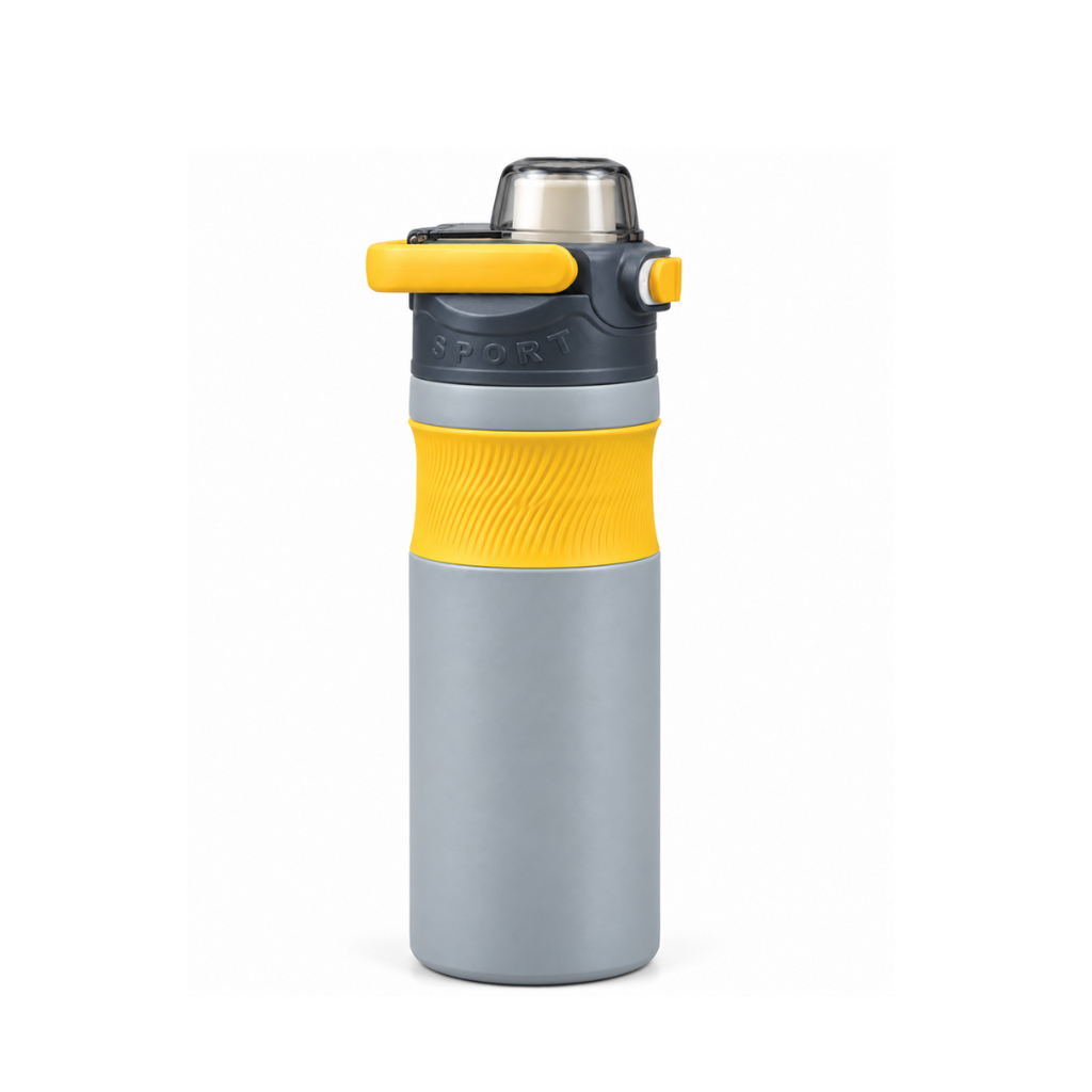 WELLZ Sports Water Bottle with Flip-Top Lid (600ml)
