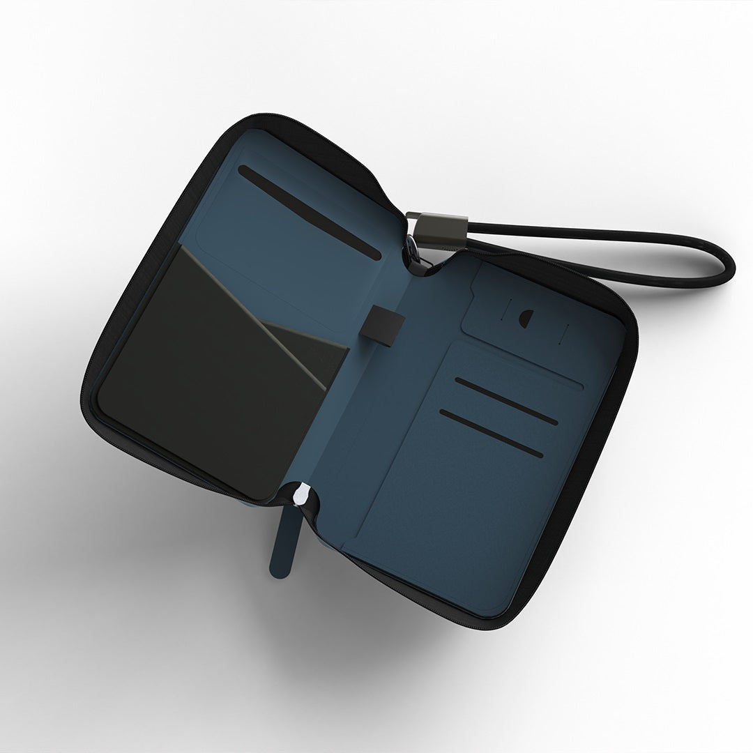 Leather Travel Case with Integrated Charging Cable