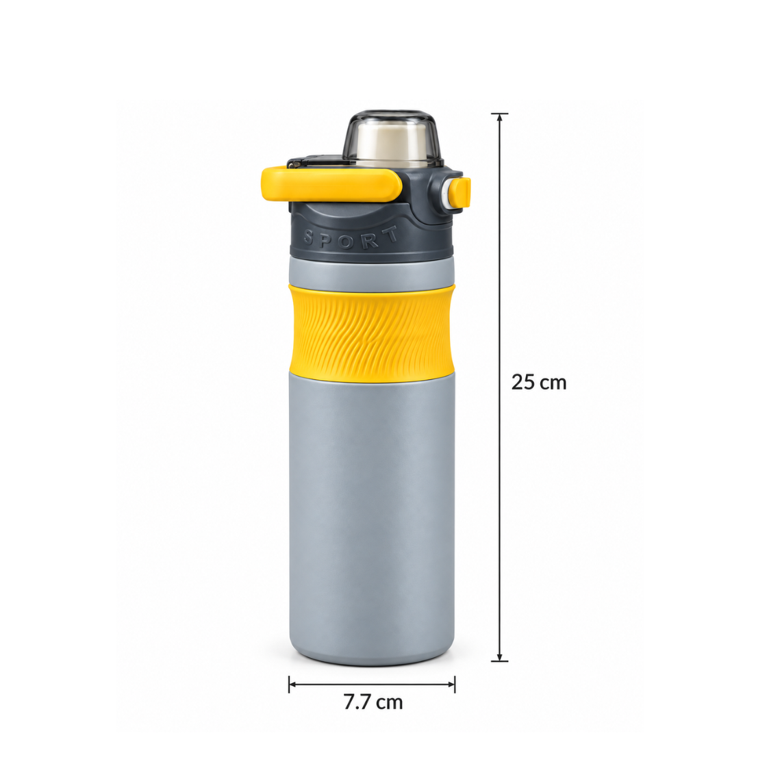 WELLZ Sports Water Bottle with Flip-Top Lid (600ml)