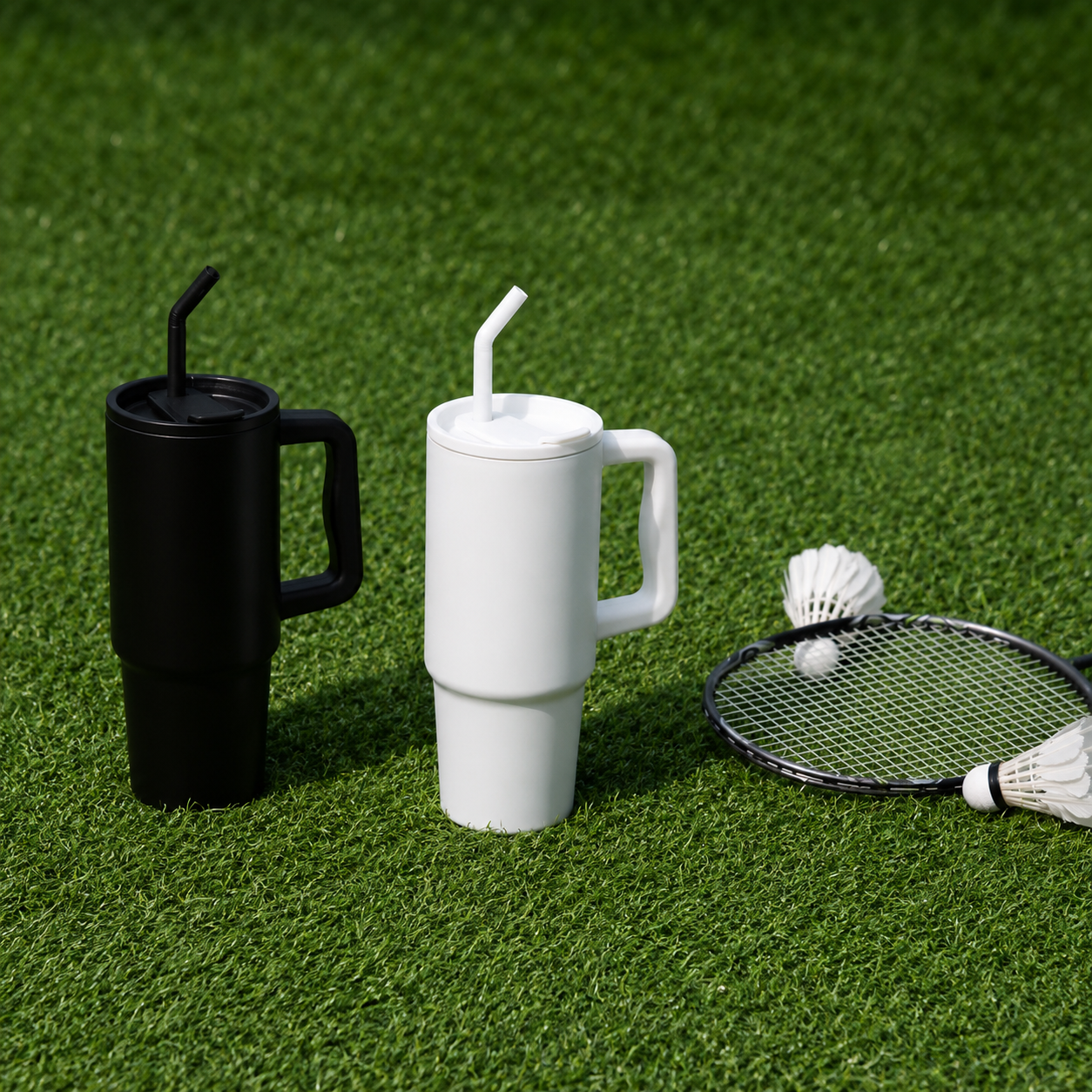 Recycled Stainless Steel Tumbler with Reusable Straw