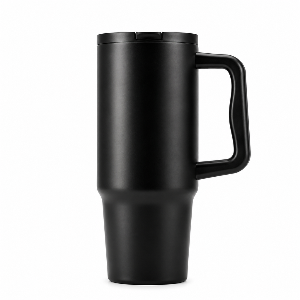 WELLZ Recycled Stainless Steel Tumbler with Straw Lid by Hans Larsen