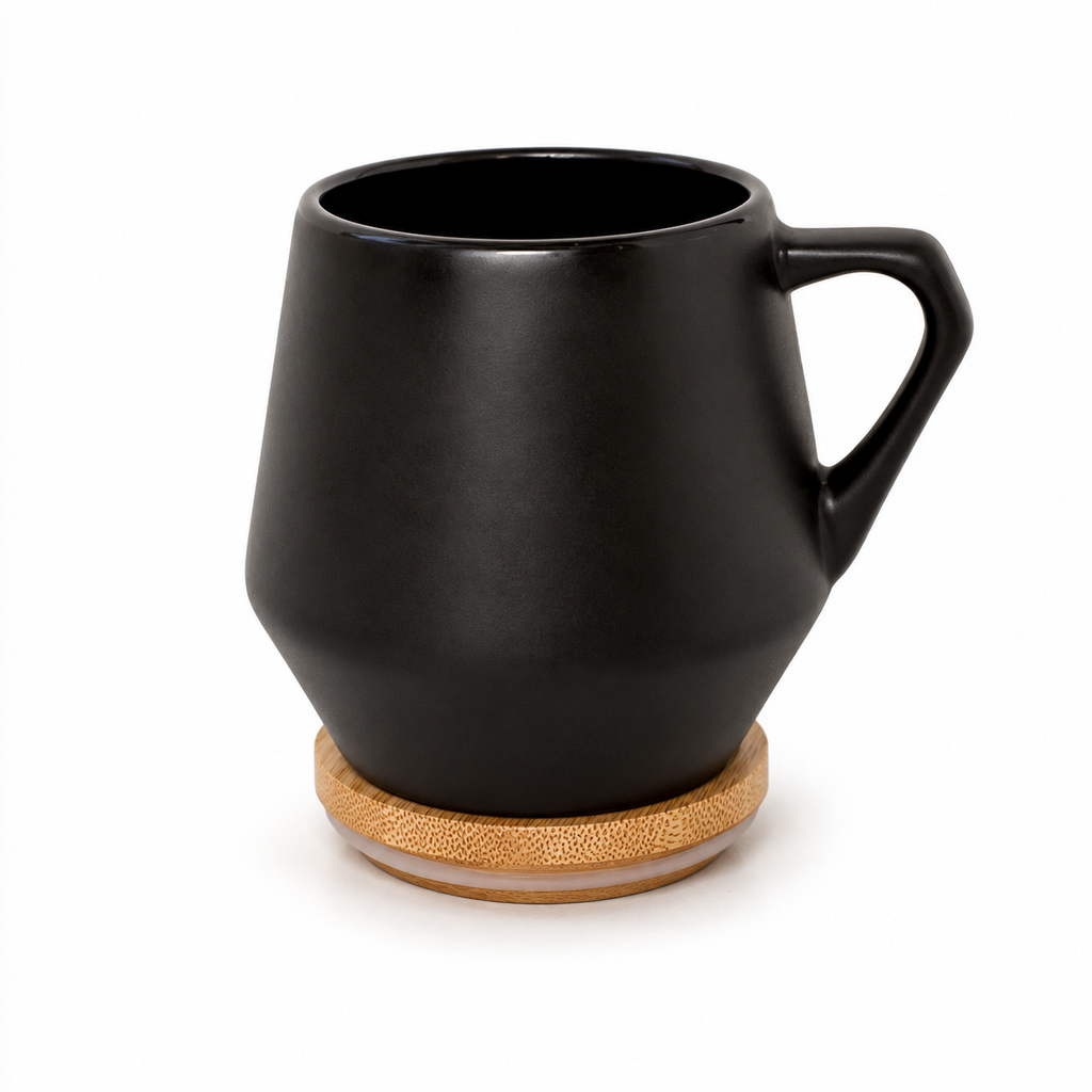 WELLZ Ceramic Mug with Bamboo Lid (eco-neutral)