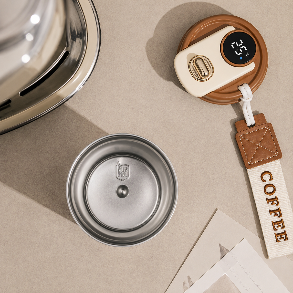 WELLZ COFFEE 460ml Smart Temperature Travel Mug