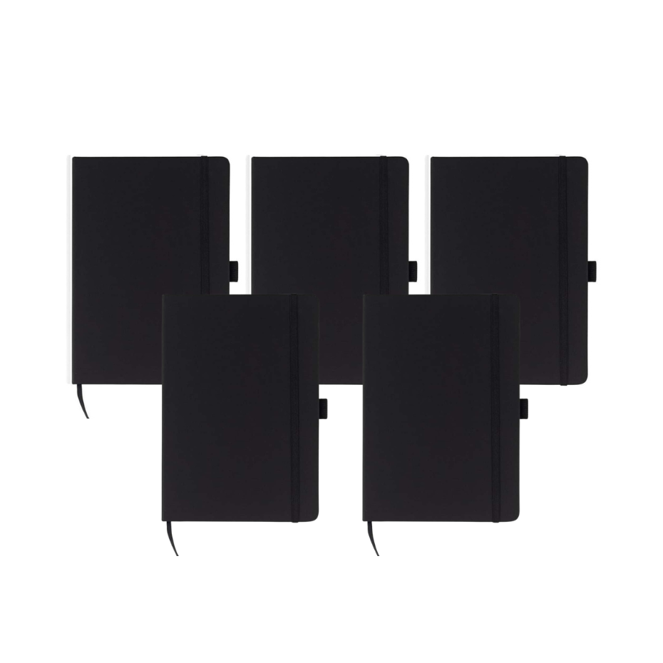 A5 PU Notebook with Pen Loop (Pack of 5)