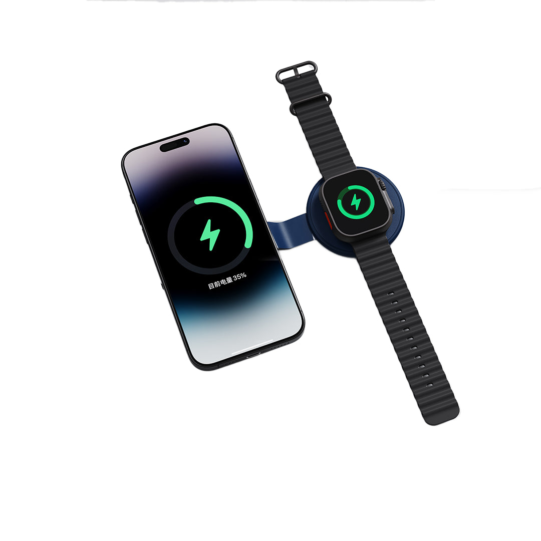 15W Wireless Charger with Retractable Cable