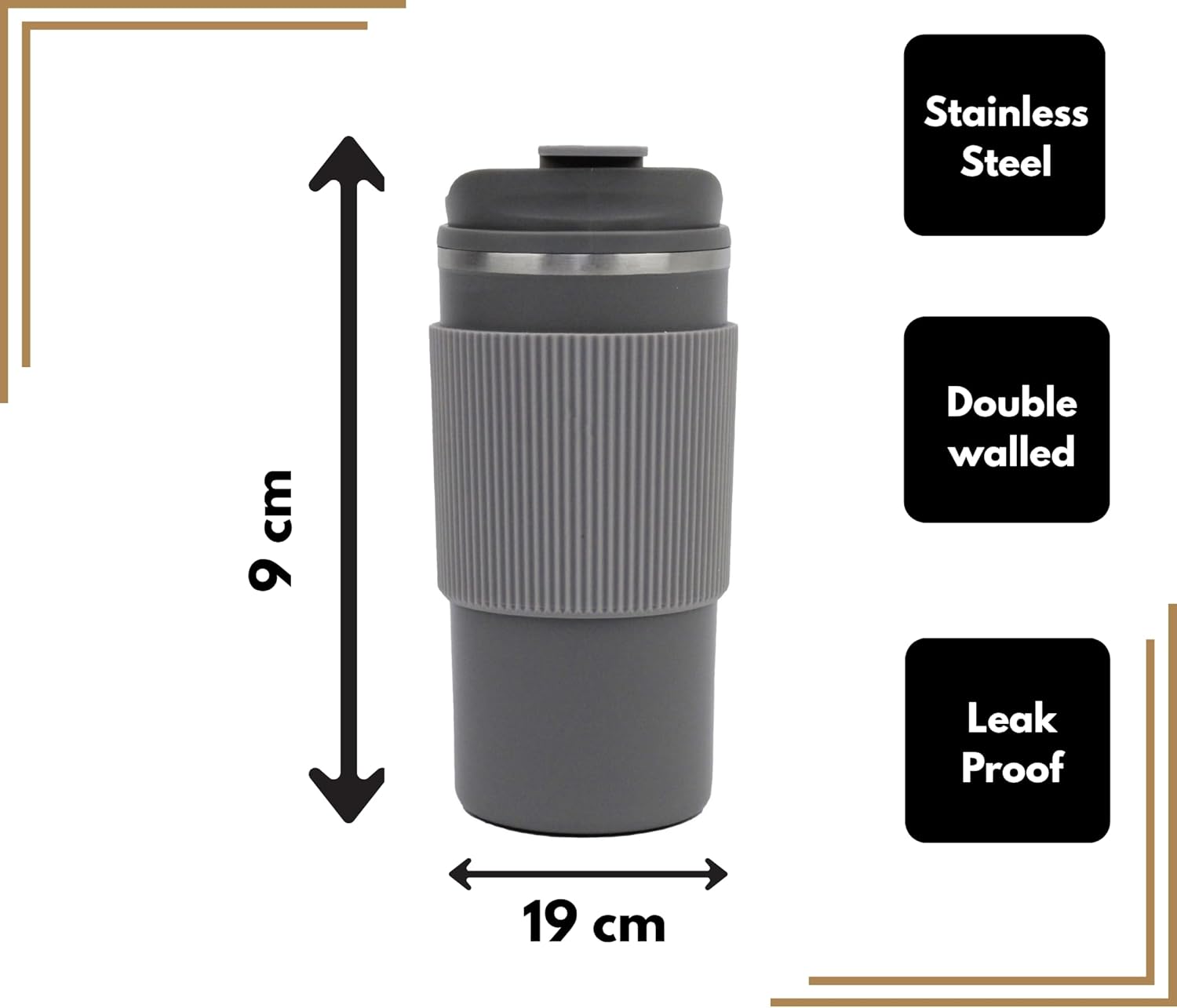 Coffee Mug with Silicone Grip 500ml