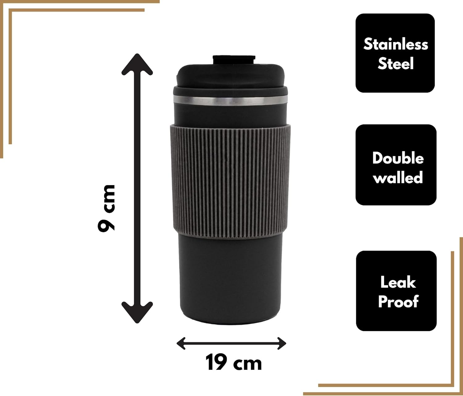 Coffee Mug with Silicone Grip 500ml