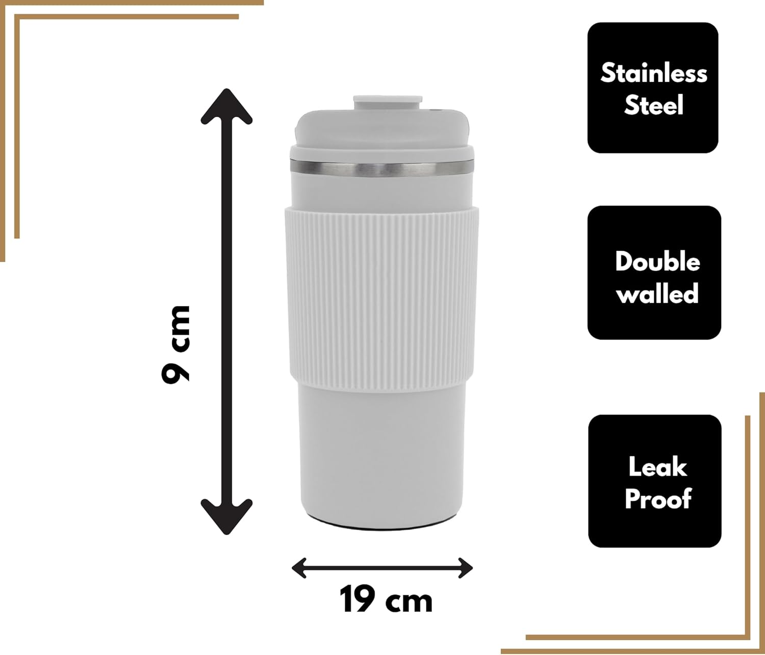 Coffee Mug with Silicone Grip 500ml