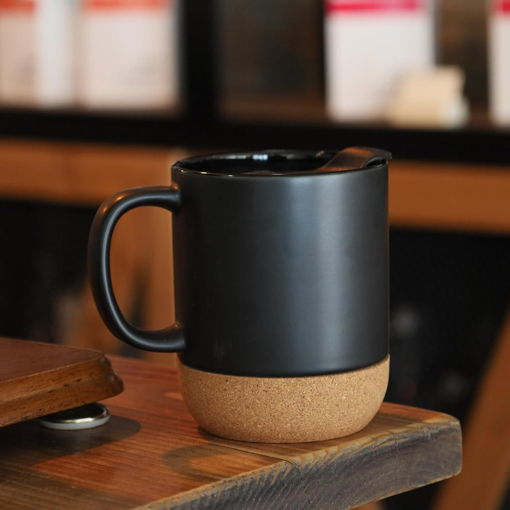 WELLZ Ceramic Mug with Cork and Lid