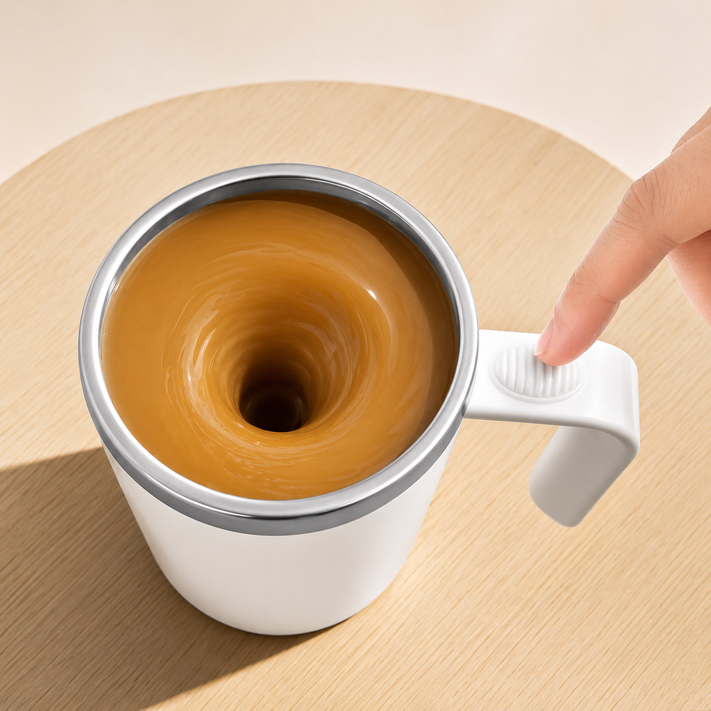 Auto-Stirring Coffee Mug by Hans Larsen