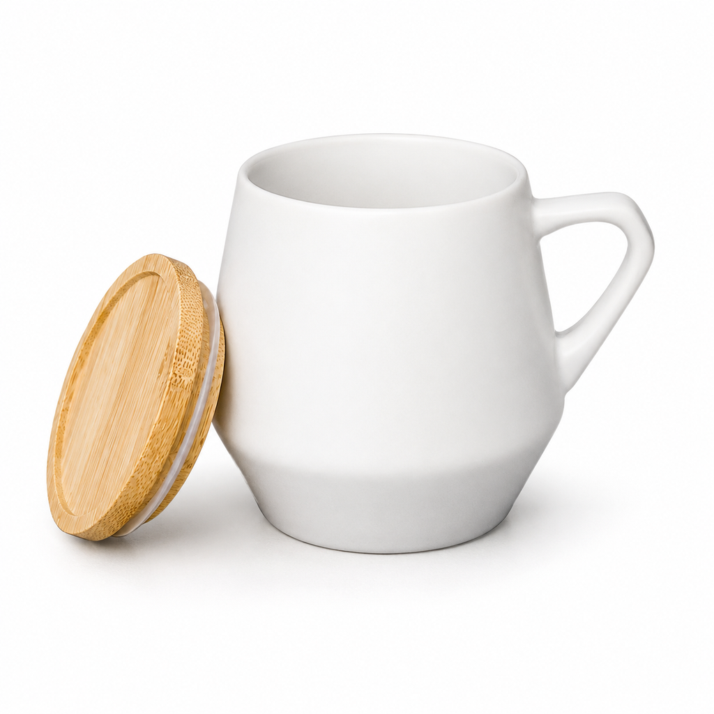 WELLZ Ceramic Mug with Bamboo Lid (eco-neutral)
