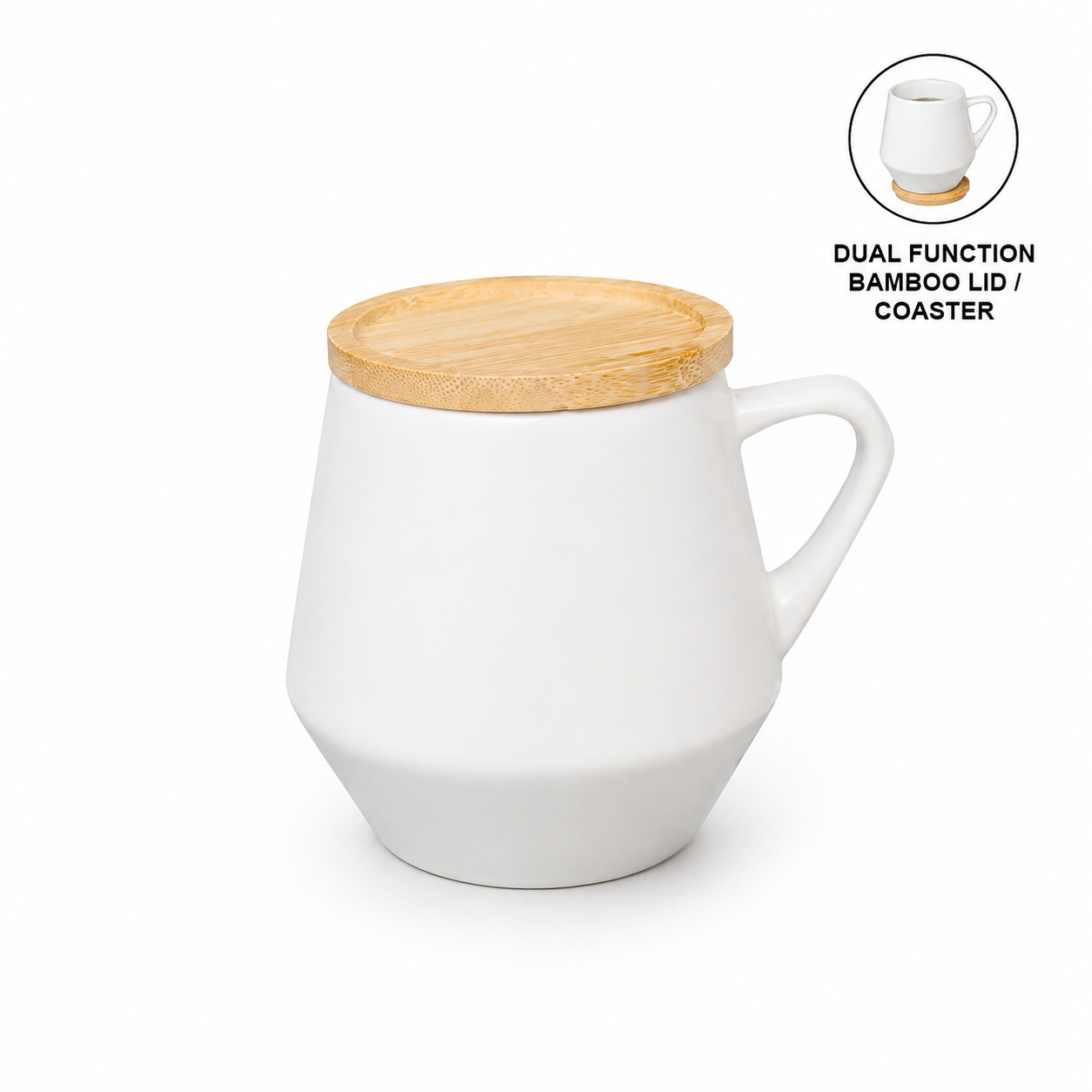 WELLZ Ceramic Mug with Bamboo Lid (eco-neutral)