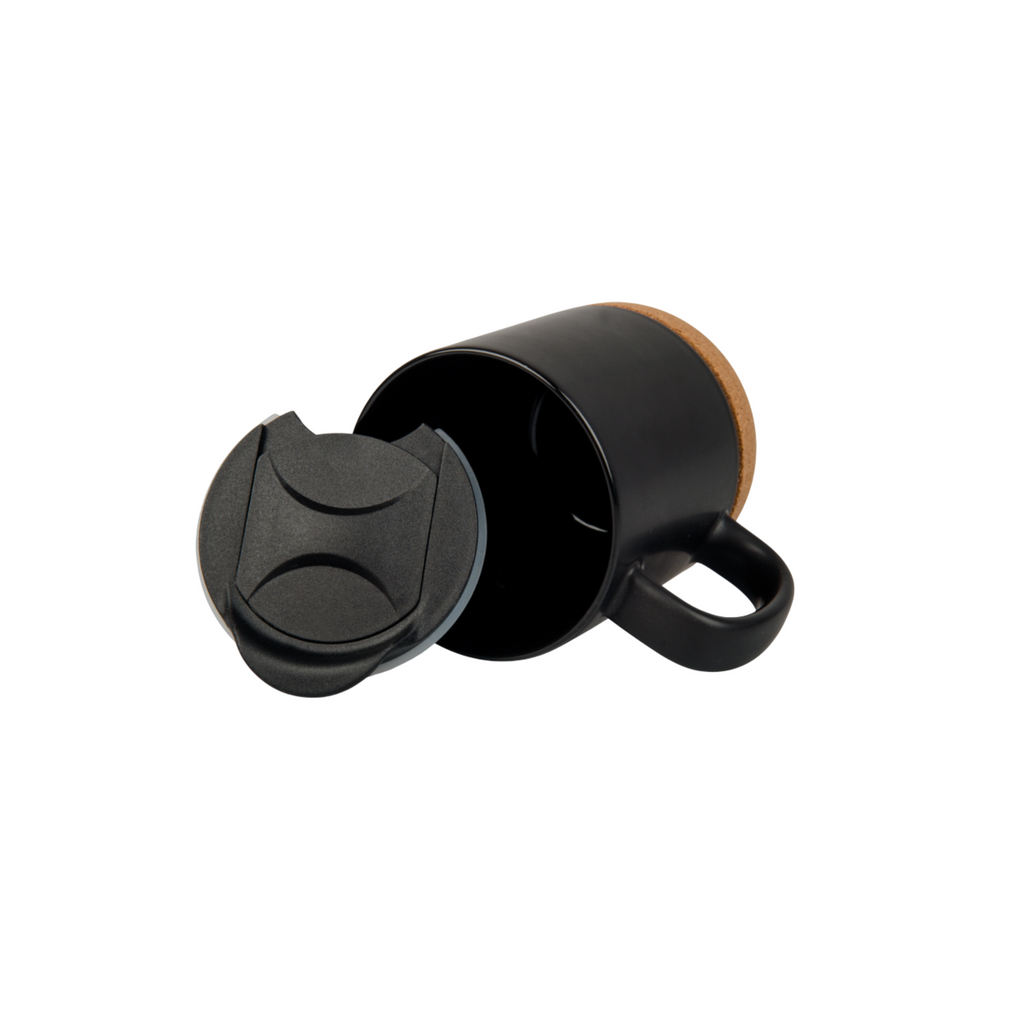 WELLZ Ceramic Mug with Cork and Lid