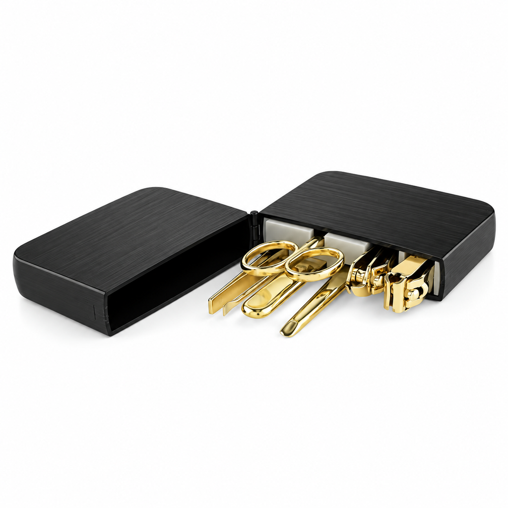WELLZ Premium 7-Piece Gold Plated Manicure Set