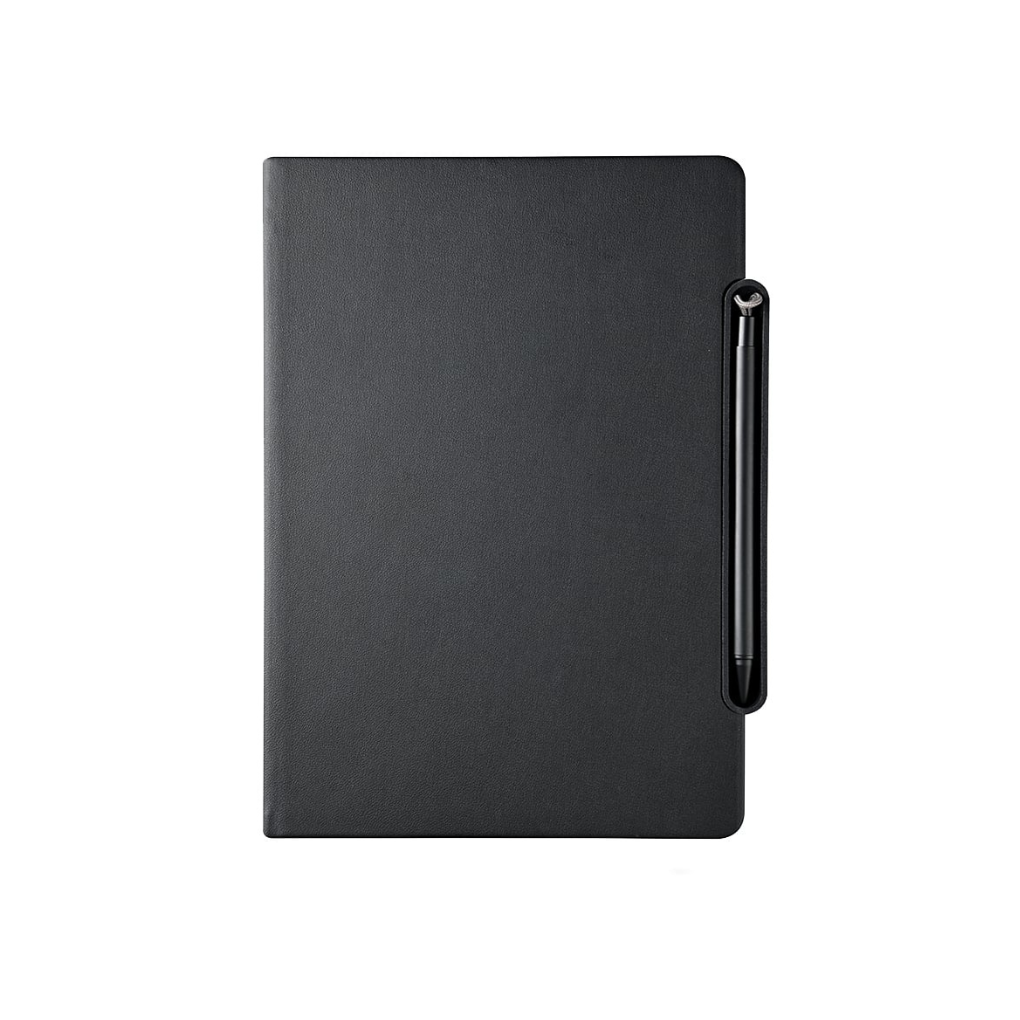 A5 recycled notebook with magnetic phone stand and ruler for eco-friendly corporate gifts in UAE