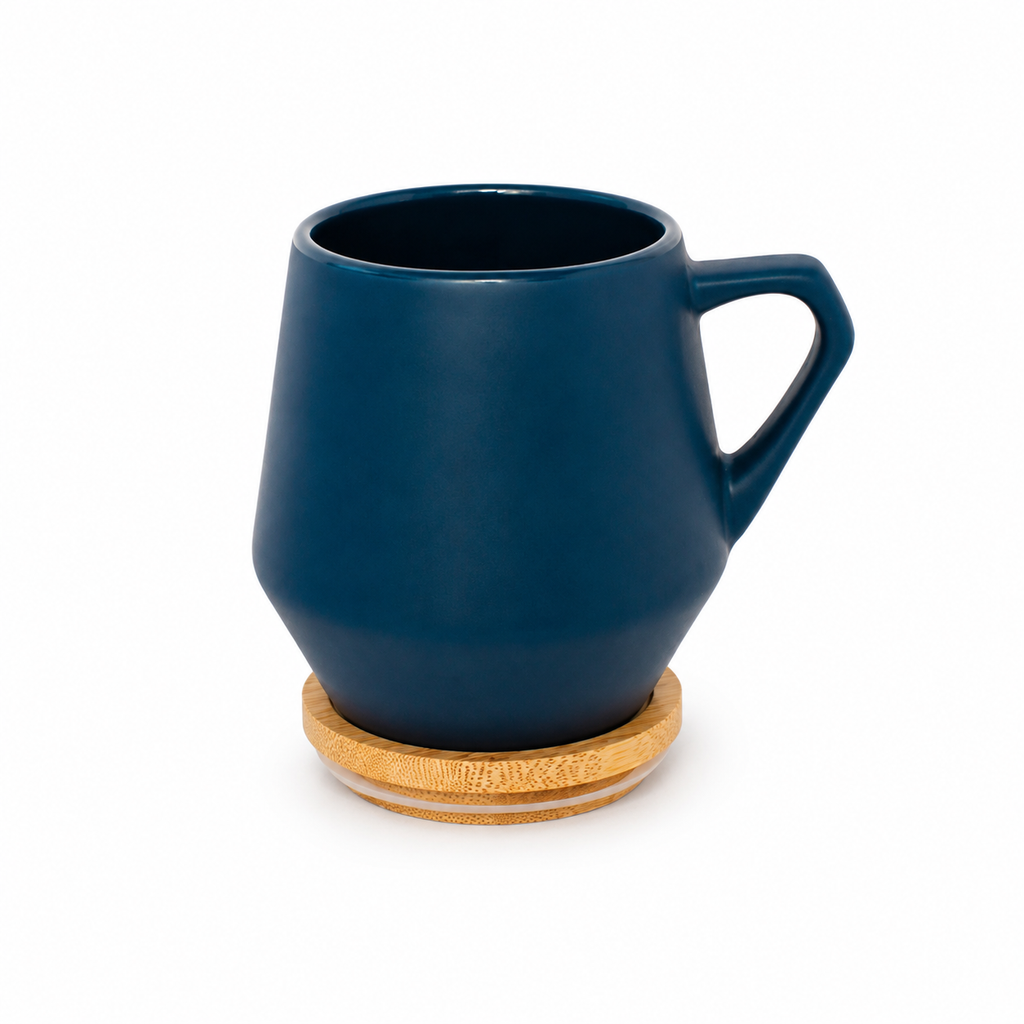 WELLZ Ceramic Mug with Bamboo Lid (eco-neutral)