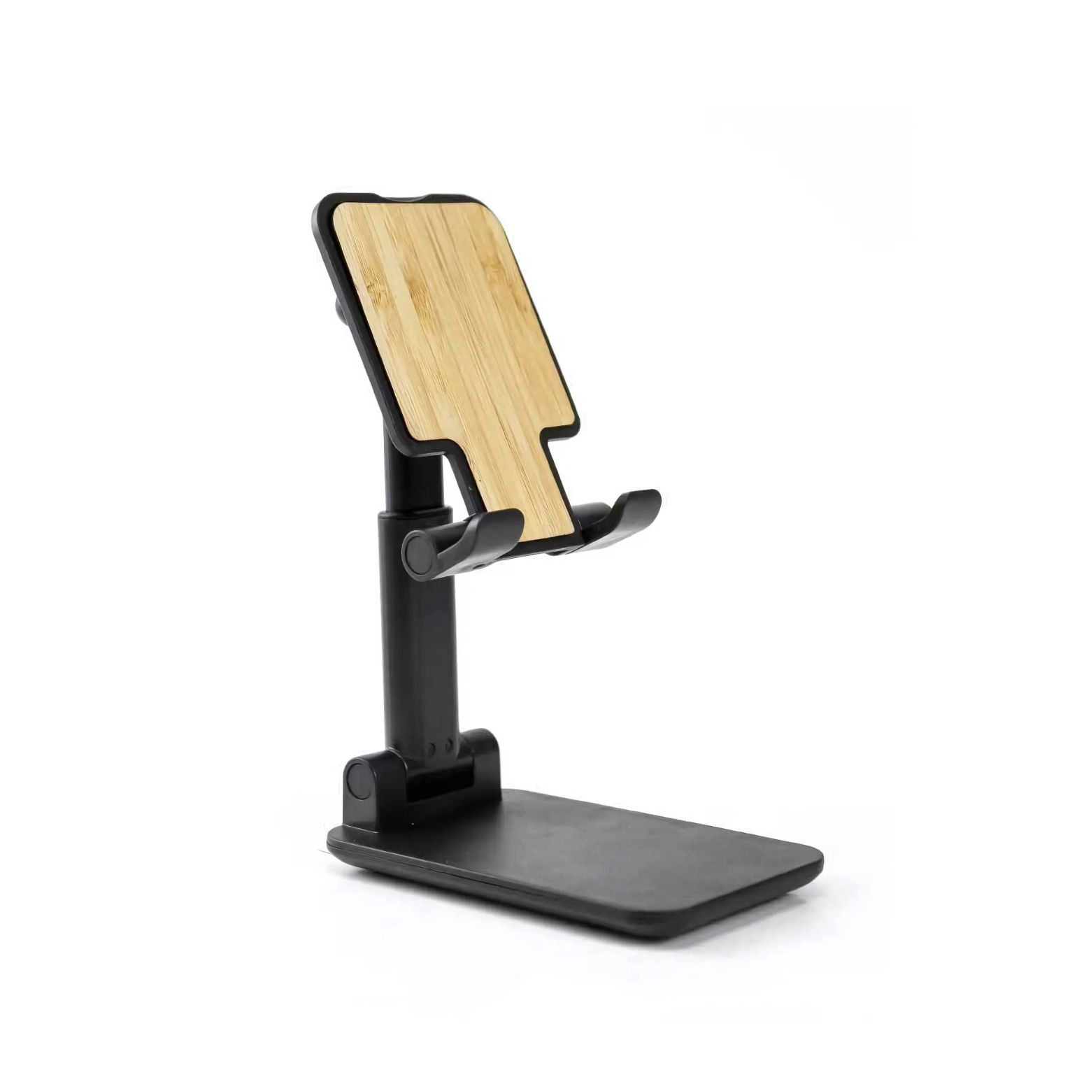 Bamboo Foldable Phone Stand With Adjustable Height