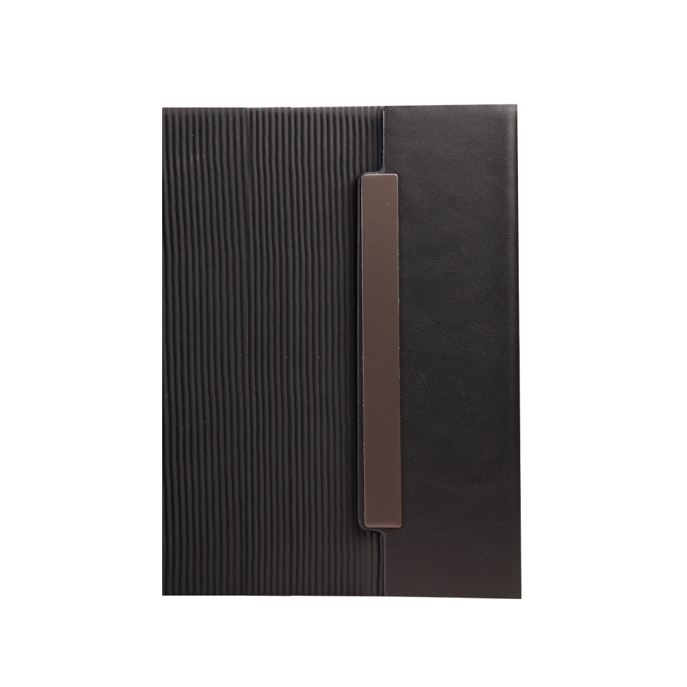 Steel Binding PU Leather Notebook with 150 HQ Sheets