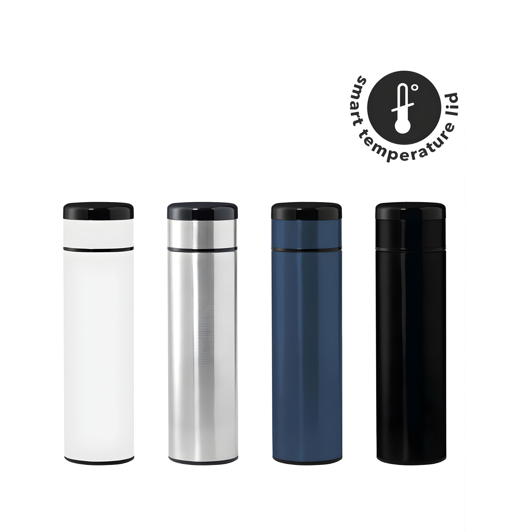 Giftology Double Walled Insulated Flask With Temperature Lid 450ml