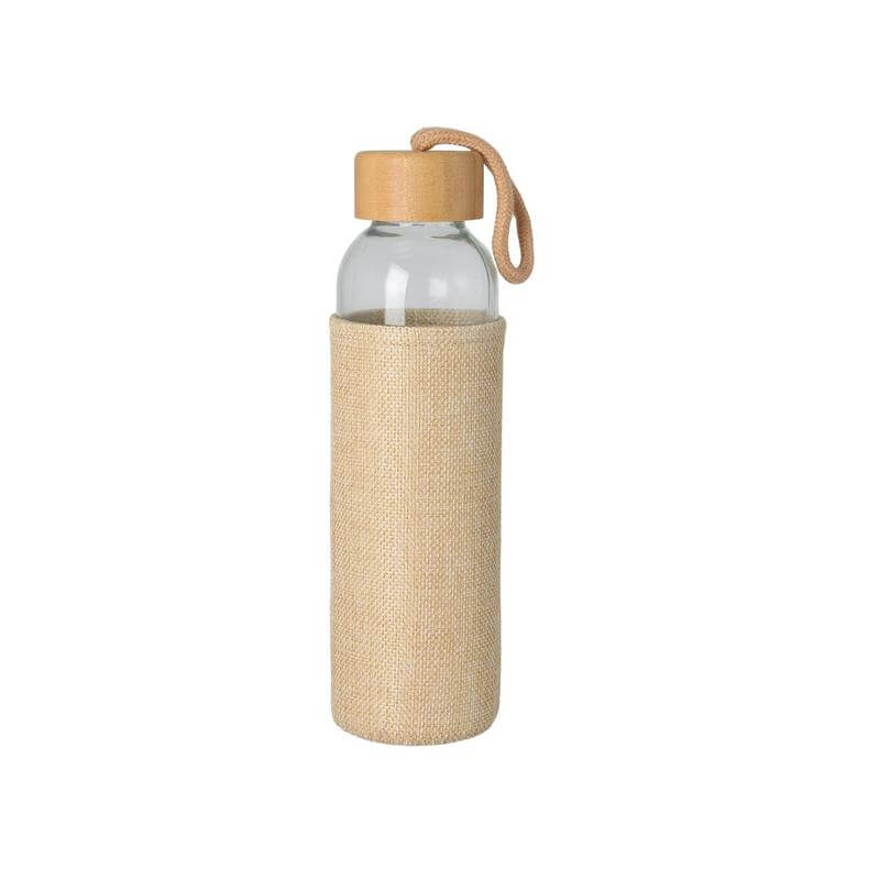 Promotional Glass Bottle with Jute Sleeve - 500ml