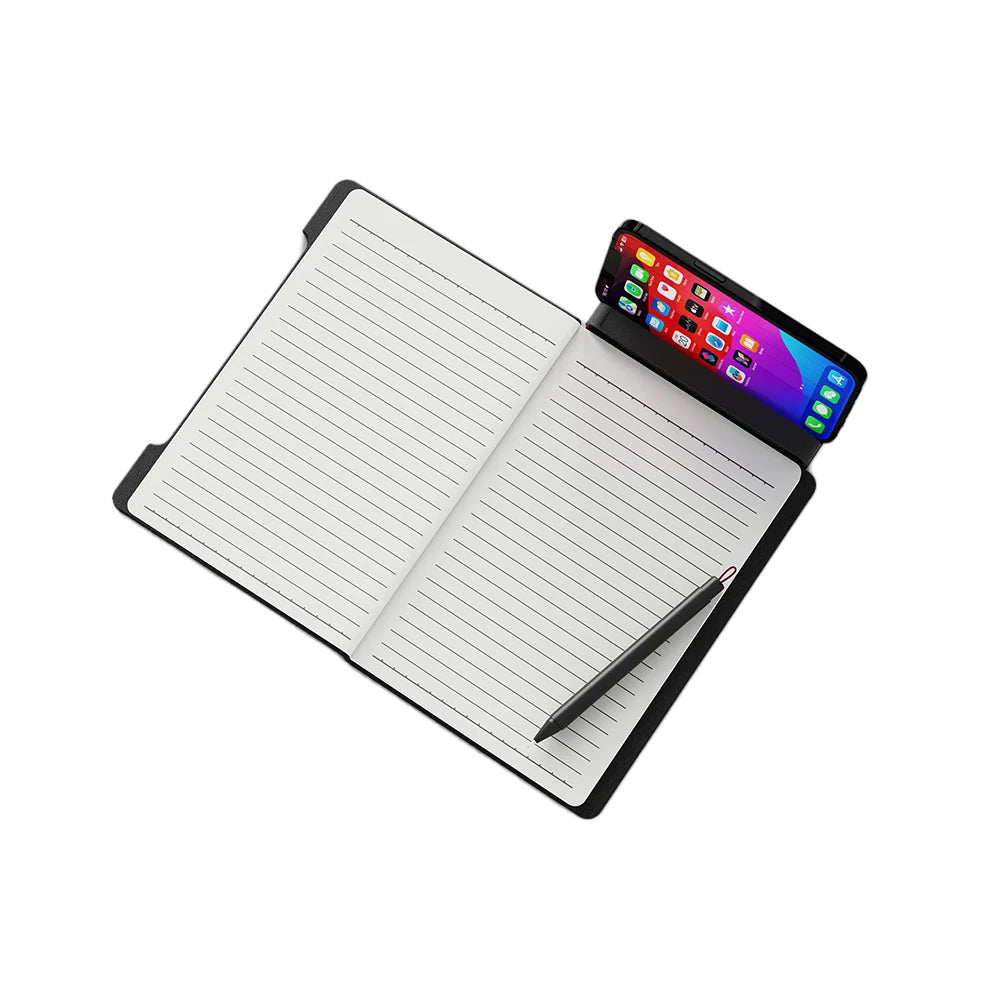 A5 Recycled 96 Sheets Notebook with Magnetic Phone Stand & Ruler