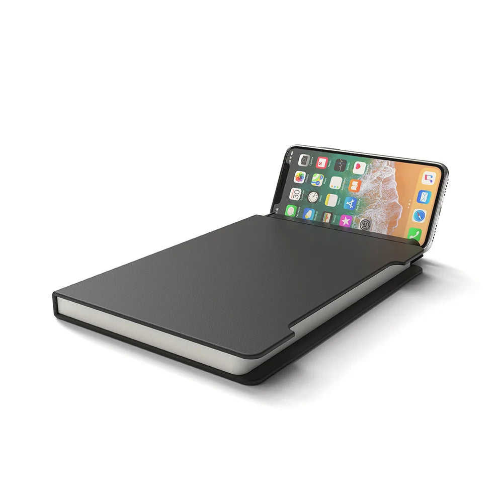 A5 Recycled 96 Sheets Notebook with Magnetic Phone Stand & Ruler