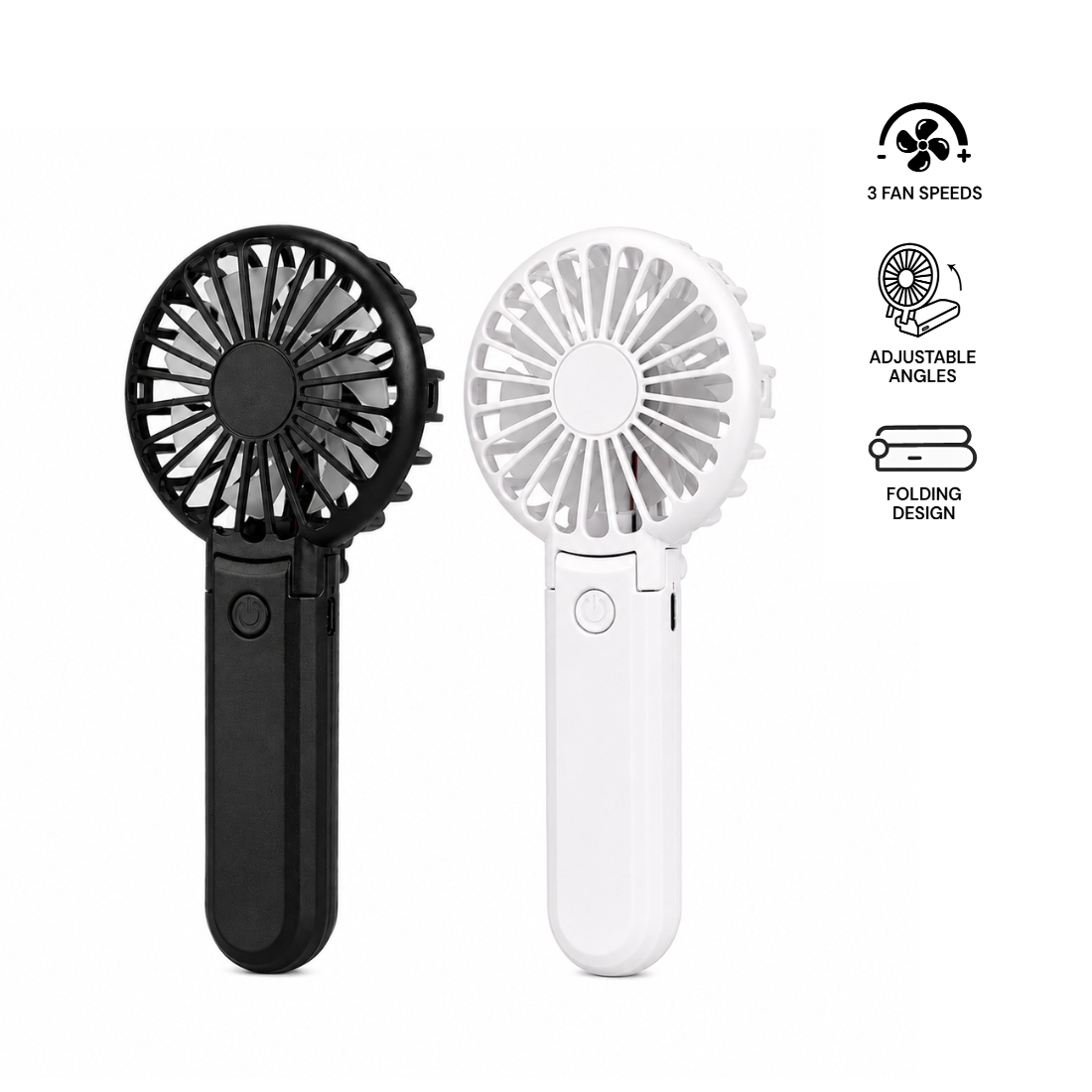 Rechargeable Handheld Fan with Foldable Desk Stand