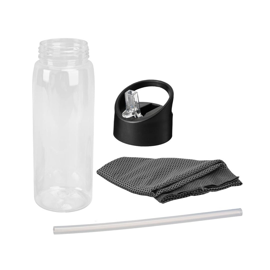 WELLZ RPET Cooling Towel in RPET Bottle 800 ml by Giftology