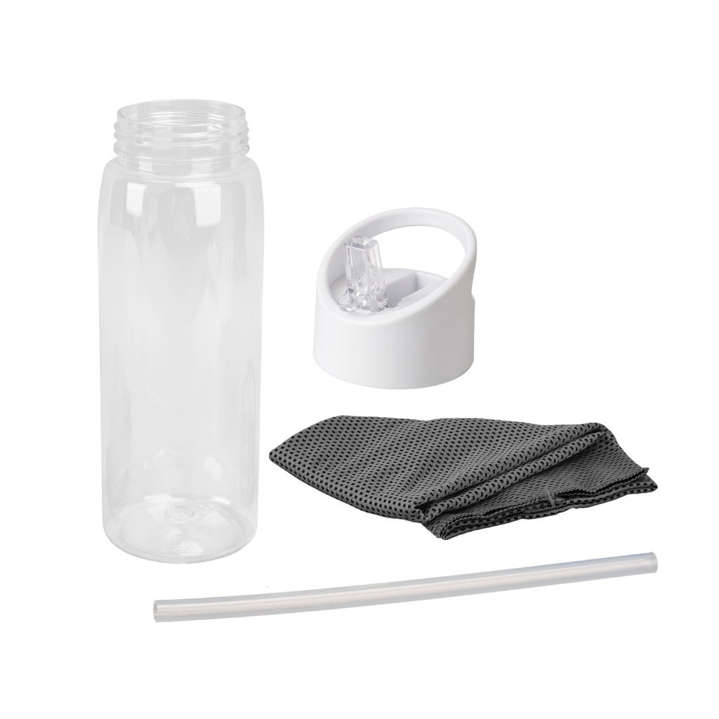 WELLZ RPET Cooling Towel in RPET Bottle 800 ml by Giftology