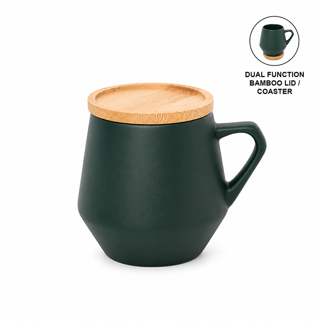 WELLZ Ceramic Mug with Bamboo Lid (eco-neutral)