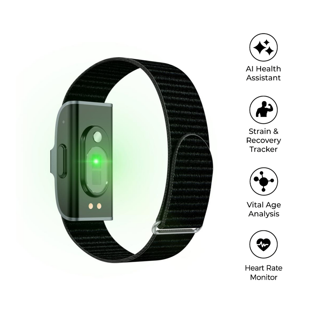 Health & Longevity Smart AI Fitness Band by Memorii