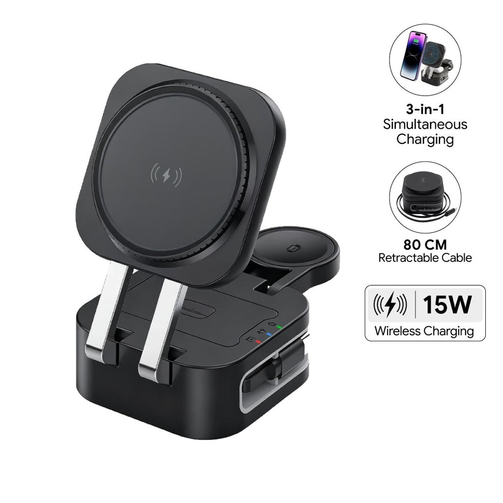 4 in 1 Foldable Wireless Fast Charging Station by Memorii