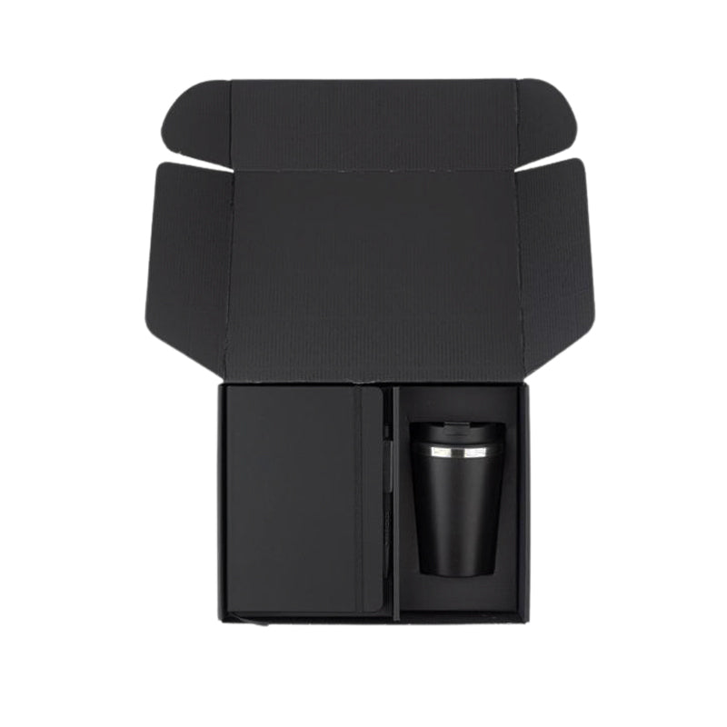 Giftology Set of Double Walled Tumbler, A5 Notebook and Pen