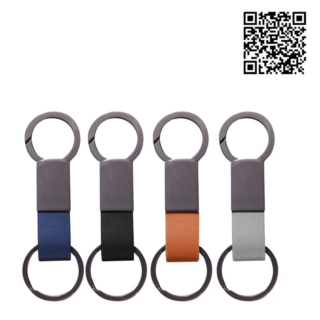 Premium MagSafe PU Leather Card Holder & Metal Keychain Bundle Set