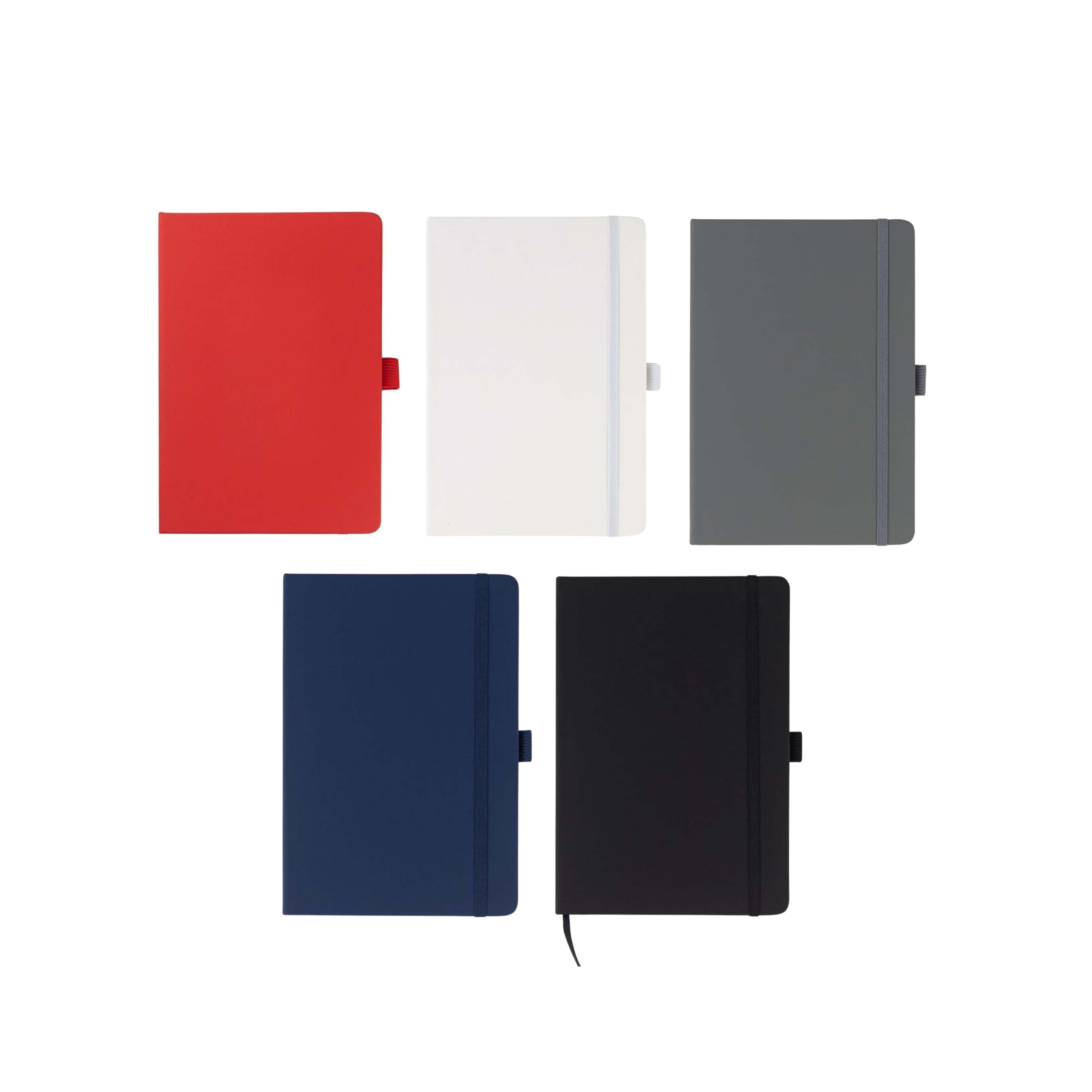 A5 PU Notebook with Pen Loop (Pack of 5)