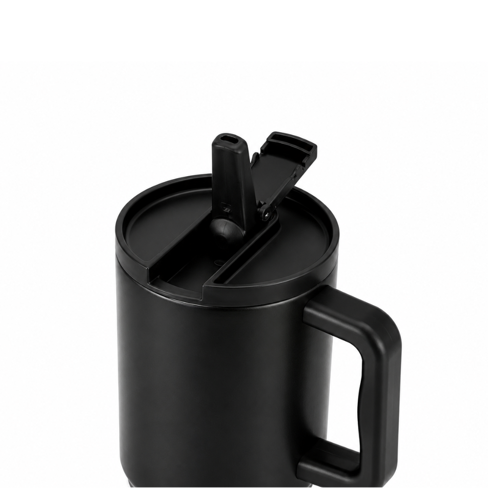 WELLZ Recycled Stainless Steel Tumbler with Straw Lid by Hans Larsen