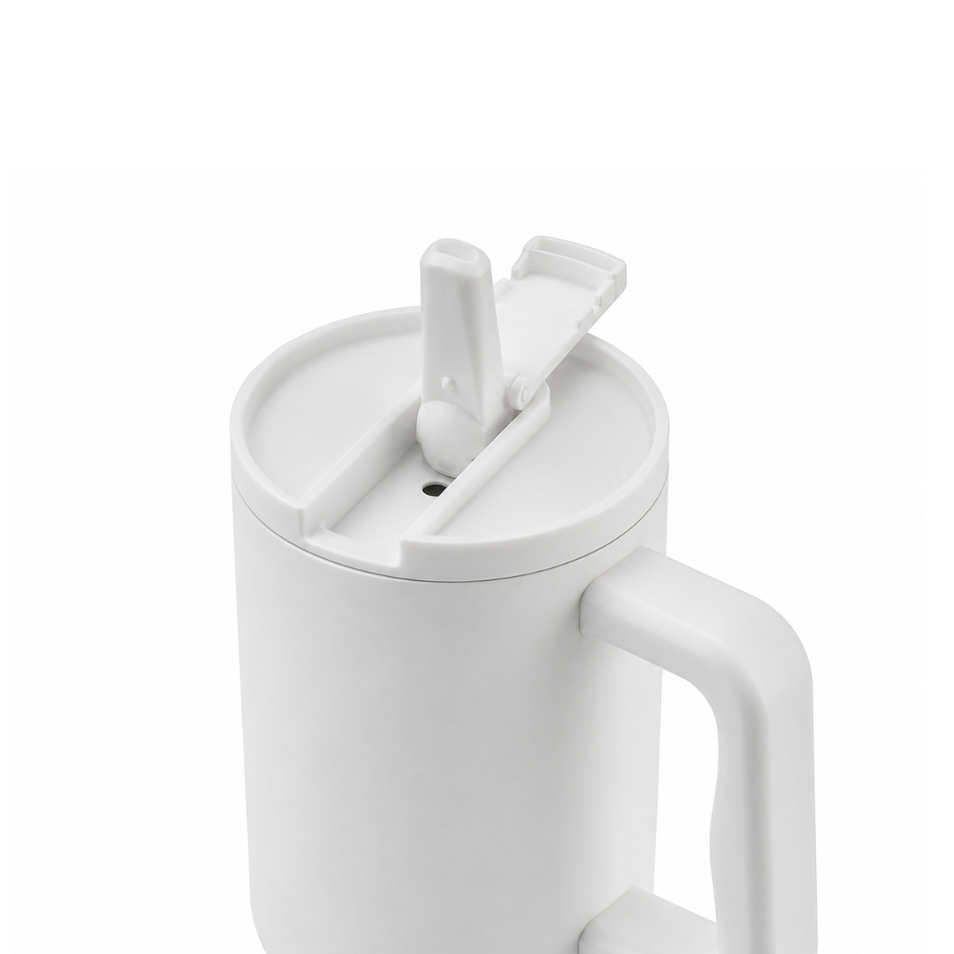 WELLZ Recycled Stainless Steel Tumbler with Straw Lid by Hans Larsen