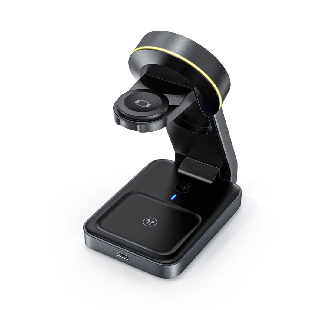3 in 1 Wireless Fast Charging Station with Ambient Light by Memorii