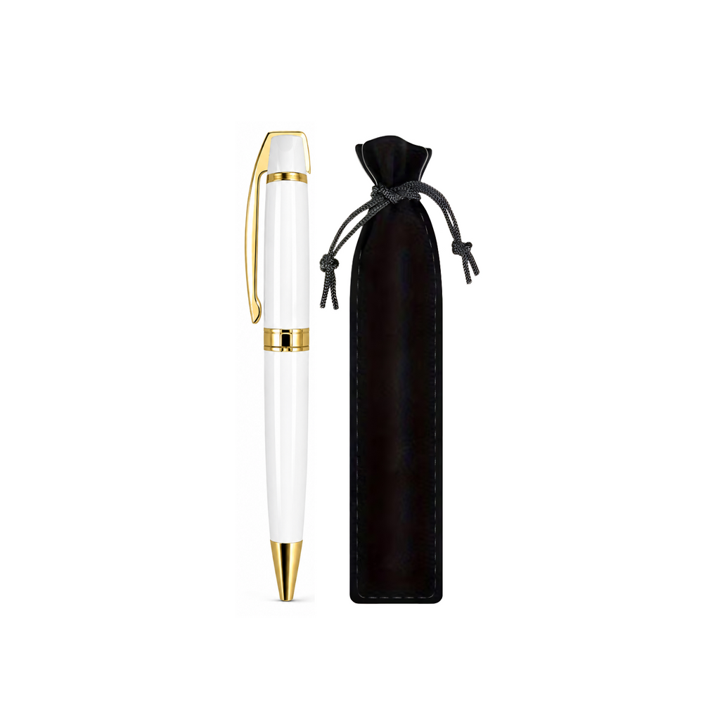 Premium Glossy Metal Pen with Black Pouch