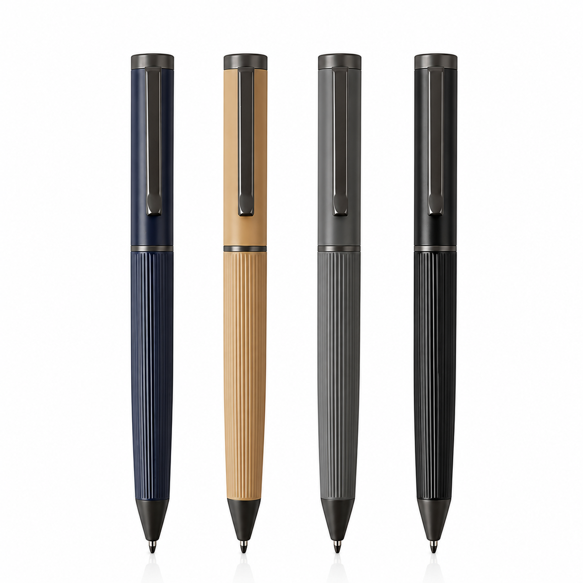 Premium 4-piece stainless steel and copper branded pens Dubai metal pen set