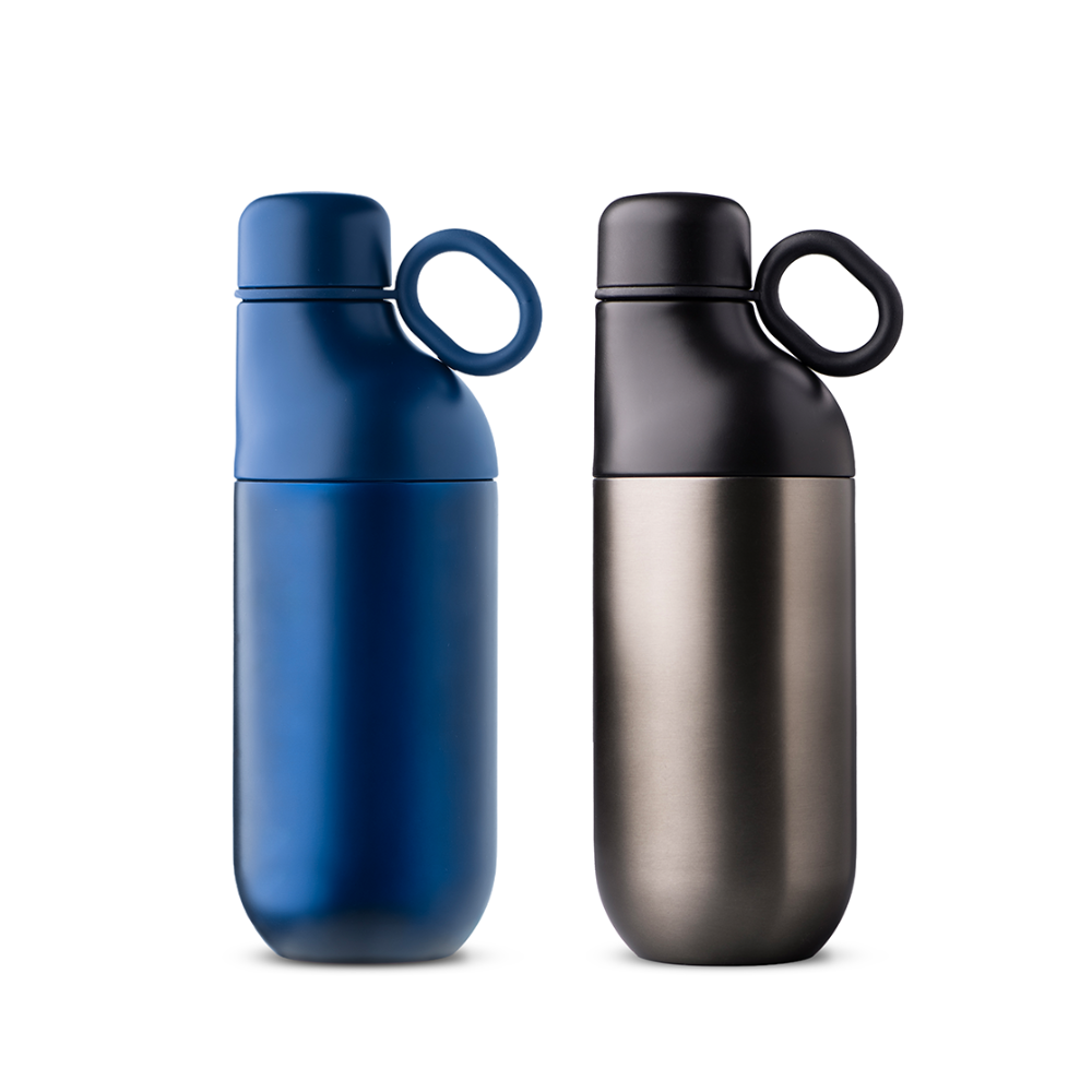 Recycled Stainless Steel 2-in-1 Hydration Set (500 ml Bottle and 330 ml Tumbler)