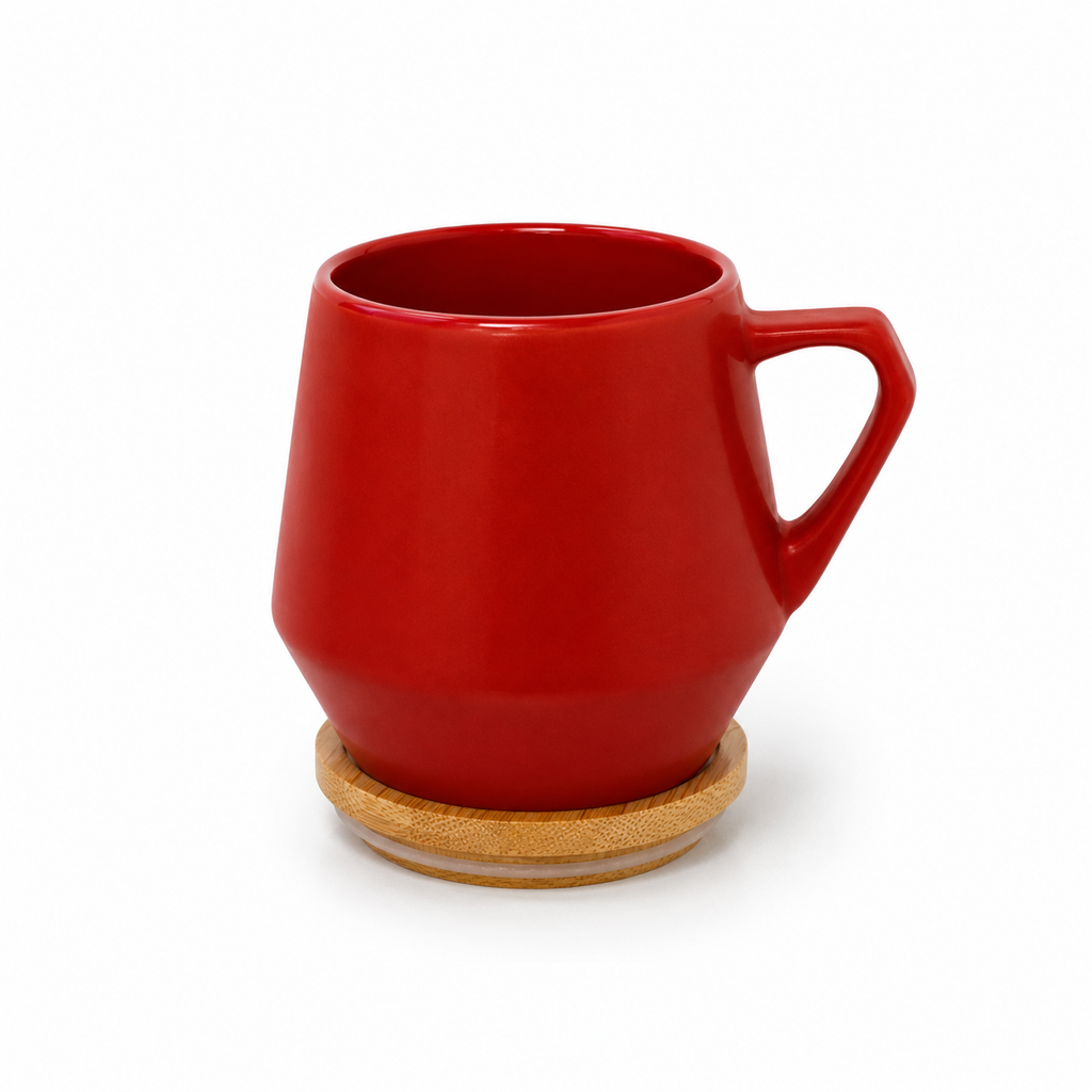 WELLZ Ceramic Mug with Bamboo Lid (eco-neutral)