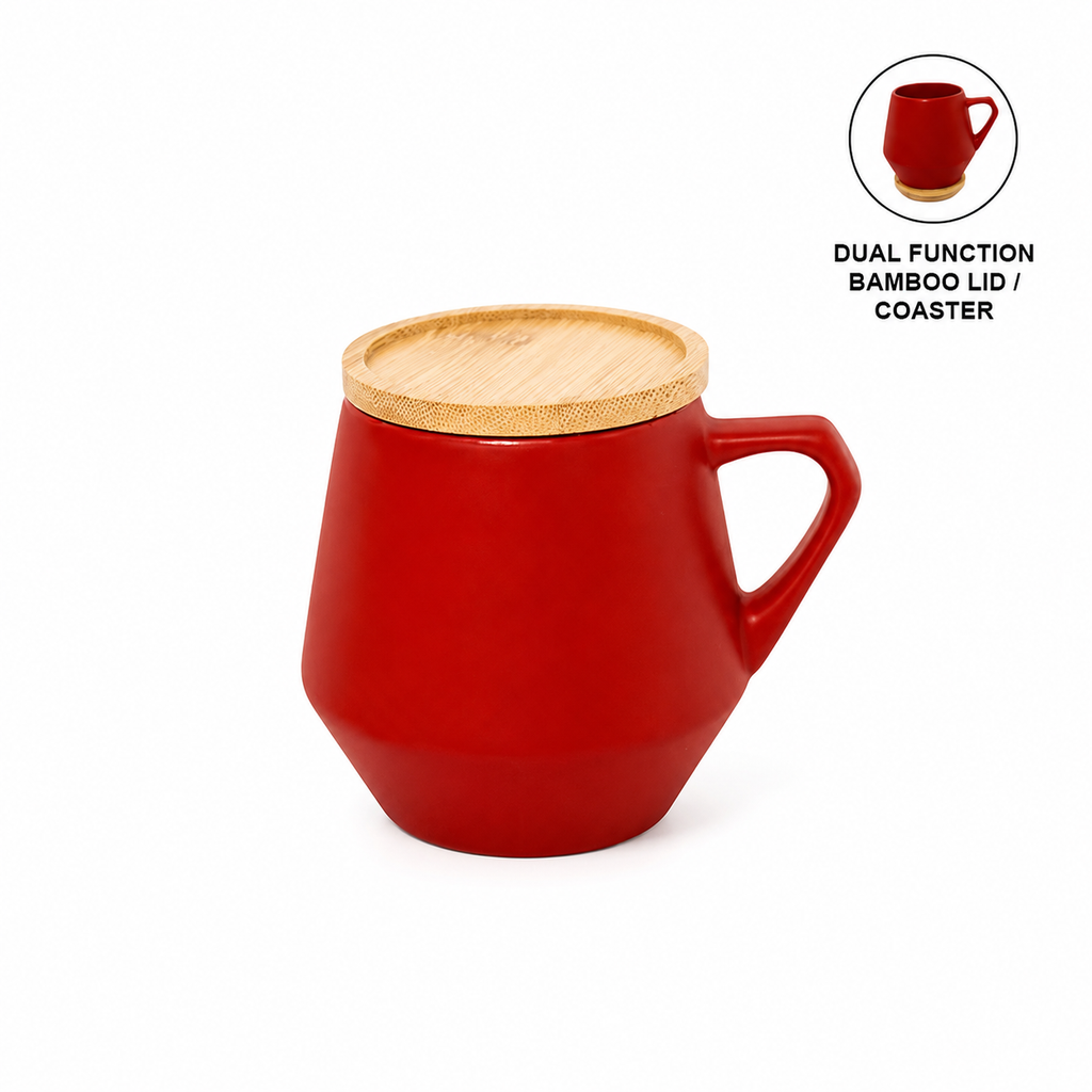 WELLZ Ceramic Mug with Bamboo Lid (eco-neutral)