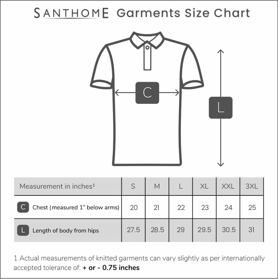 SANTHOME 2ply 100% cotton Polo Shirt