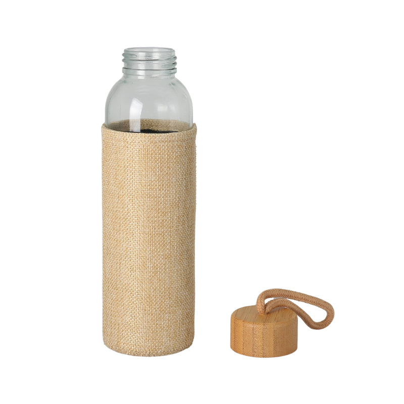 Promotional Glass Bottle with Jute Sleeve - 500ml