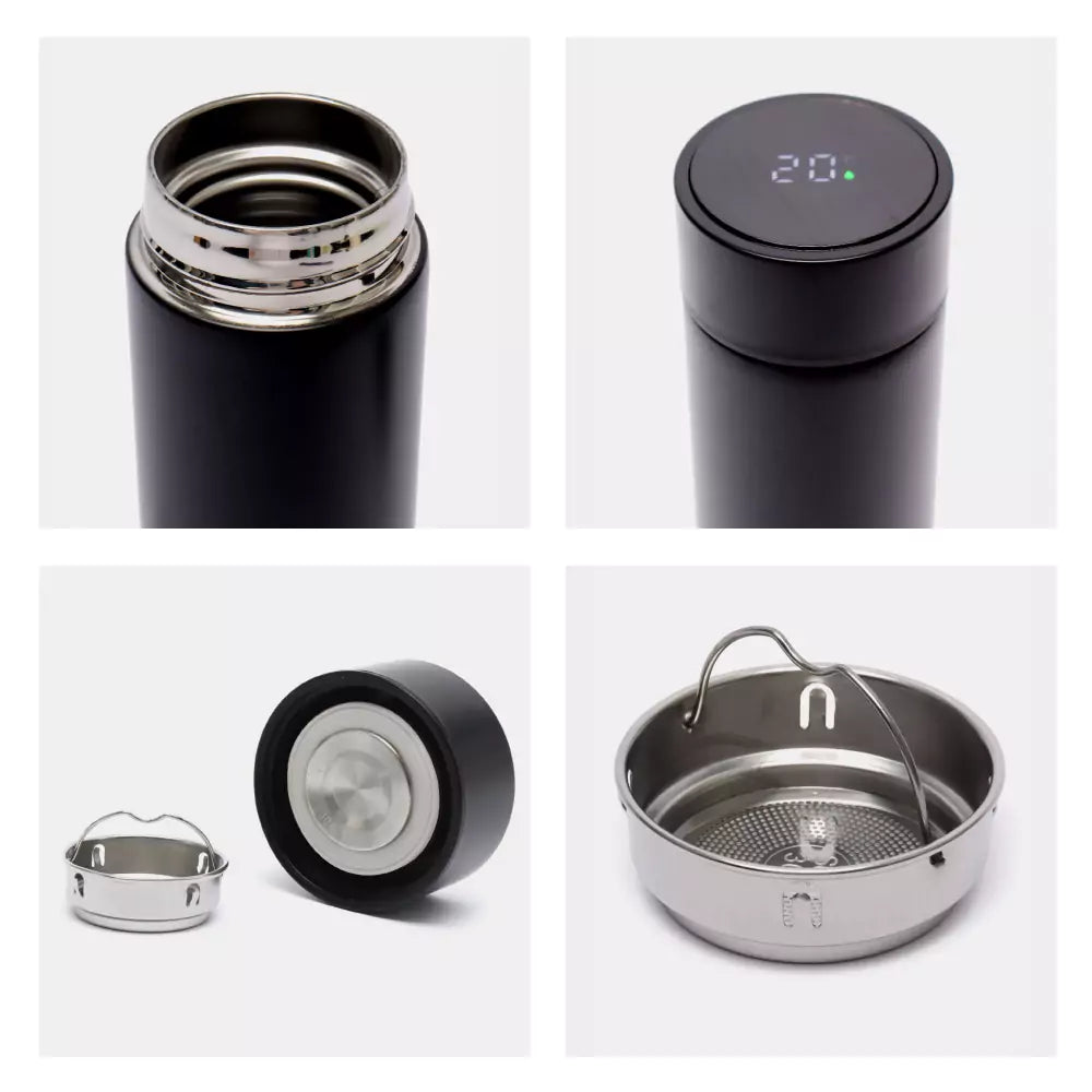 Double Wall Bottle With Temperature Display Lid 450ml