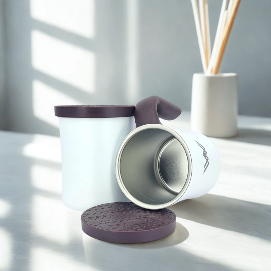 Wellz SS Softplate Insulated Coffee Mugs with TRP+PP Lid handle