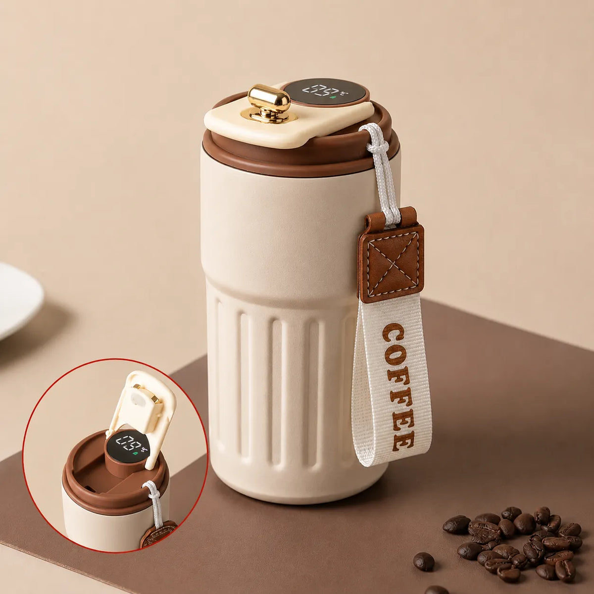 WELLZ COFFEE 460ml Smart Temperature Travel Mug